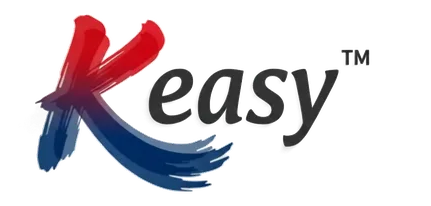 Keasyのワードマークが、みずから「Keasy AI」へと書き換わっていく様子